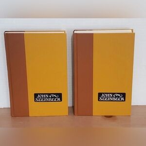 Lot of 2 Vintage John Steinbeck Set Viking Press 1960s